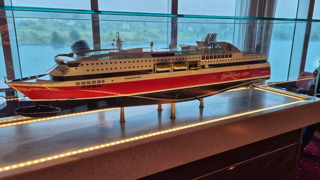 Model van Ferry Hirtshals-Bergen, veerboot van Denemarken naar Noorwegen