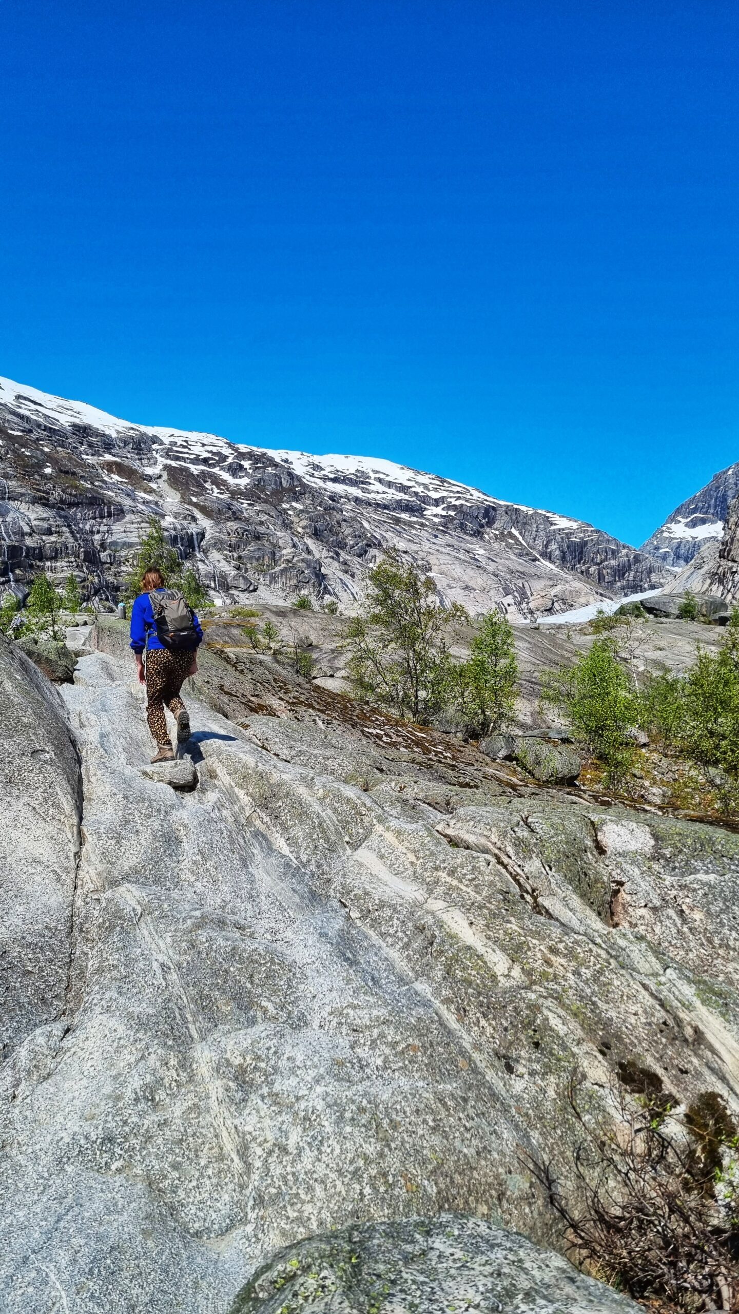 Wandeling Nigardsbreen gletjser in Jostedalsbreen NP; Roadtrip route noorwegen, met de auto naar de Lofoten