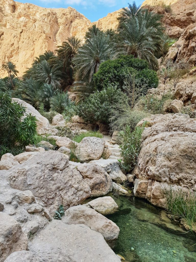 Wadi Shab, wandeling en grot, bezienswaardigheid tijdens je roadtrip Oman route